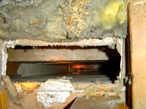 fridge vent in attic